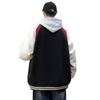 Men's Spring/Fall American Baseball Jacket: Trendy Hong Kong Style for Teens with Round Neck and Stylish Print