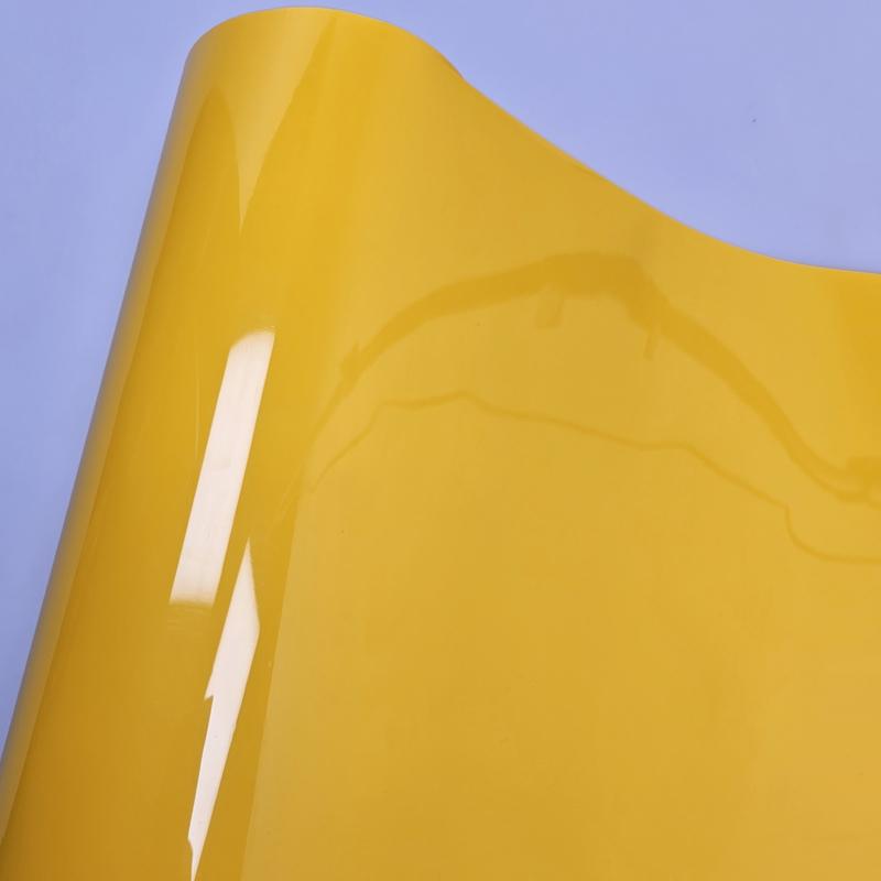 High Glossy Yellow Car Sticker Wraping Vinyl Wrap Stickers On Car Film Cover Wrapping Foil Adhesive Vinyl for Motorcycle Decals