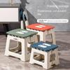 1pcs Lightweight Folding Step Stool Multi Purpose Handheld Thickened Footstool Non-Slip Plastic Small Benches Kitchen