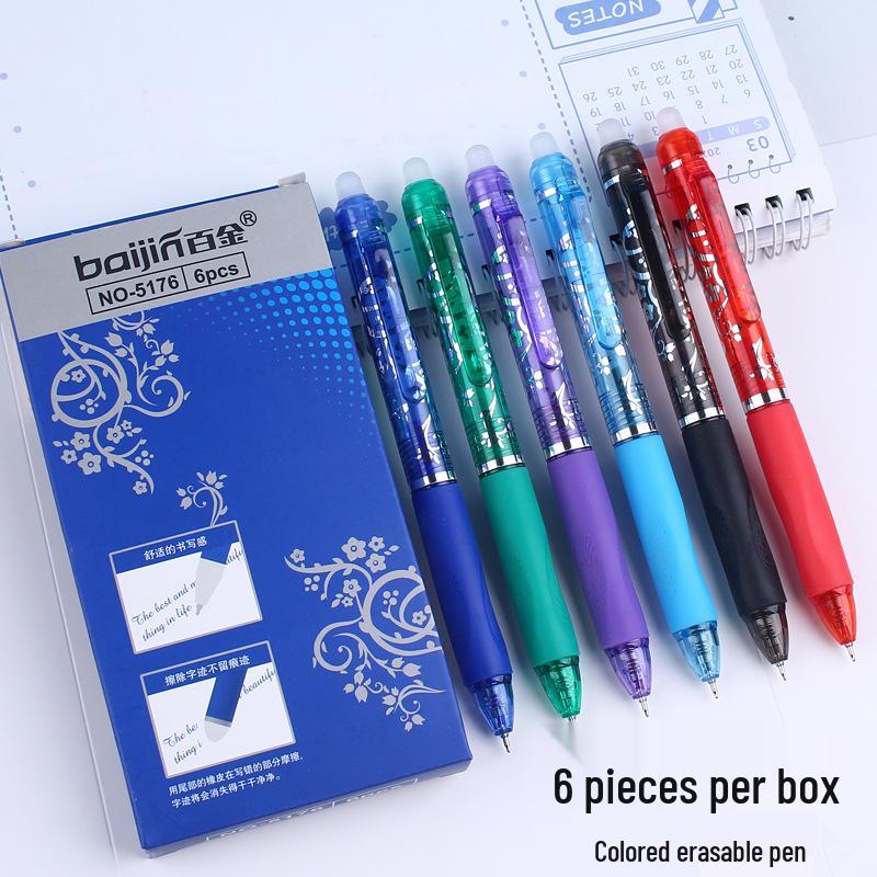 Erasable Gel Pen - Red/Purple, 0.5mm, Heat-Sensitive Ink for Students