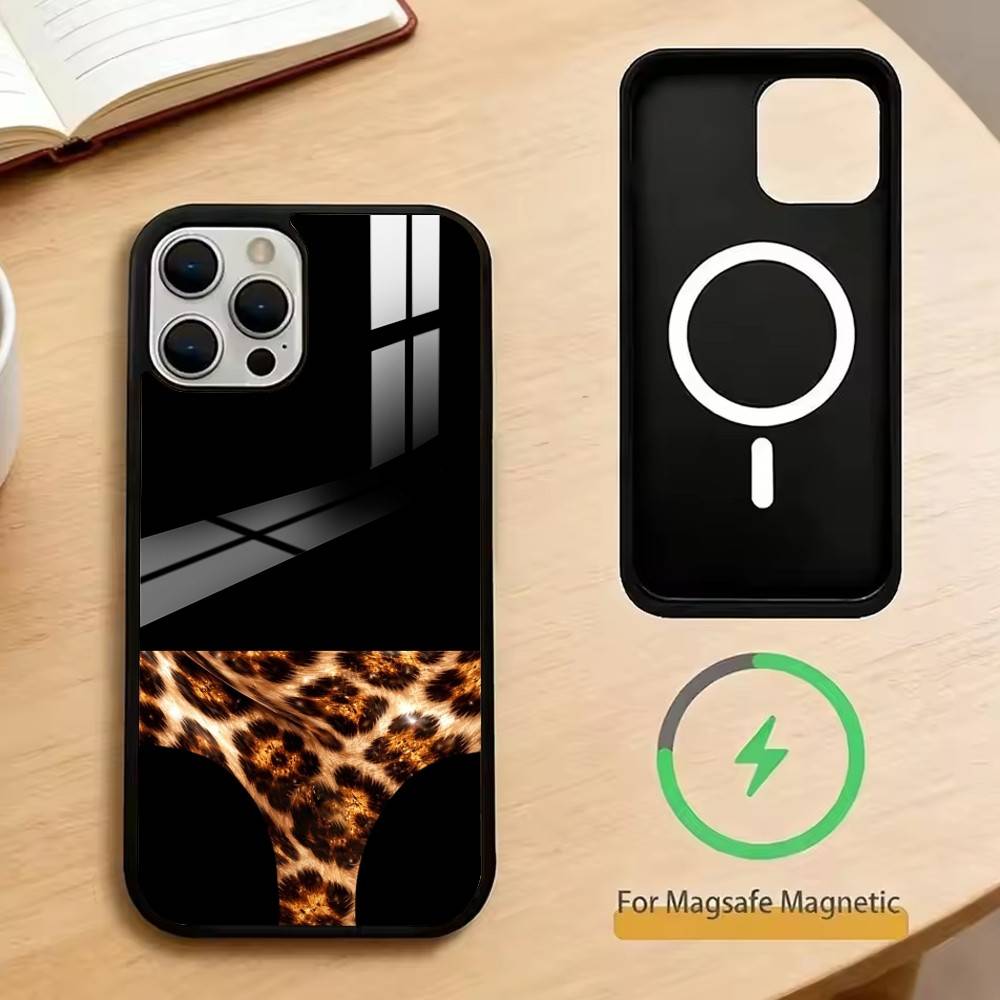 Funny leopard print underwear   Phone Case For iPhone17,16,15,14,13,12,11 Plus,Pro Magnetic For Magsafe Wireless Charging