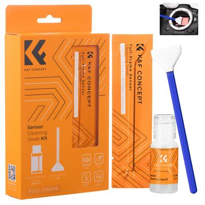 Konzept-Sensor-Reinigungstücher für 10 Tücher 20ml Reinigungs-Tücher für die Wartung Reinigungszubehör für Spiegelreflexkameras K&F Vollformat-Sensoren, + Reiniger,