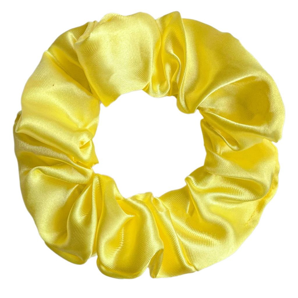 Seidensatin Scrunchies Damen Einfarbig Haargummi Elegant Pferdeschwanzhalter Gummiband Elastisches Haarband Haaraccessoires