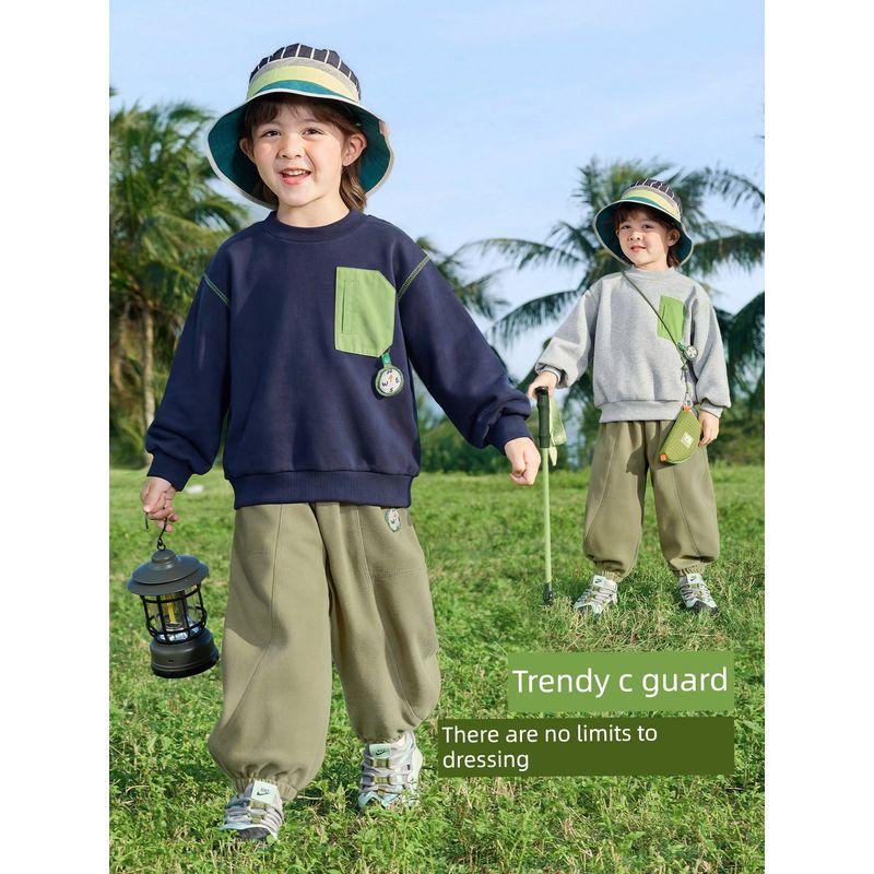 Right European Style Boys' Spring Clothing Compass Series Sweatshirt 2026 New Clothes Children's Clothing Baby Spring Tops