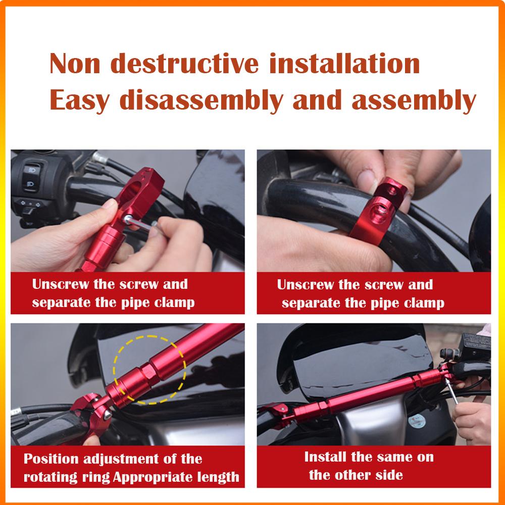 Universal Adjustable Motorcycle Balance Bar Aluminum Motorcycle Accessories Motorcycle Modification Parts Pull Rod Bracket