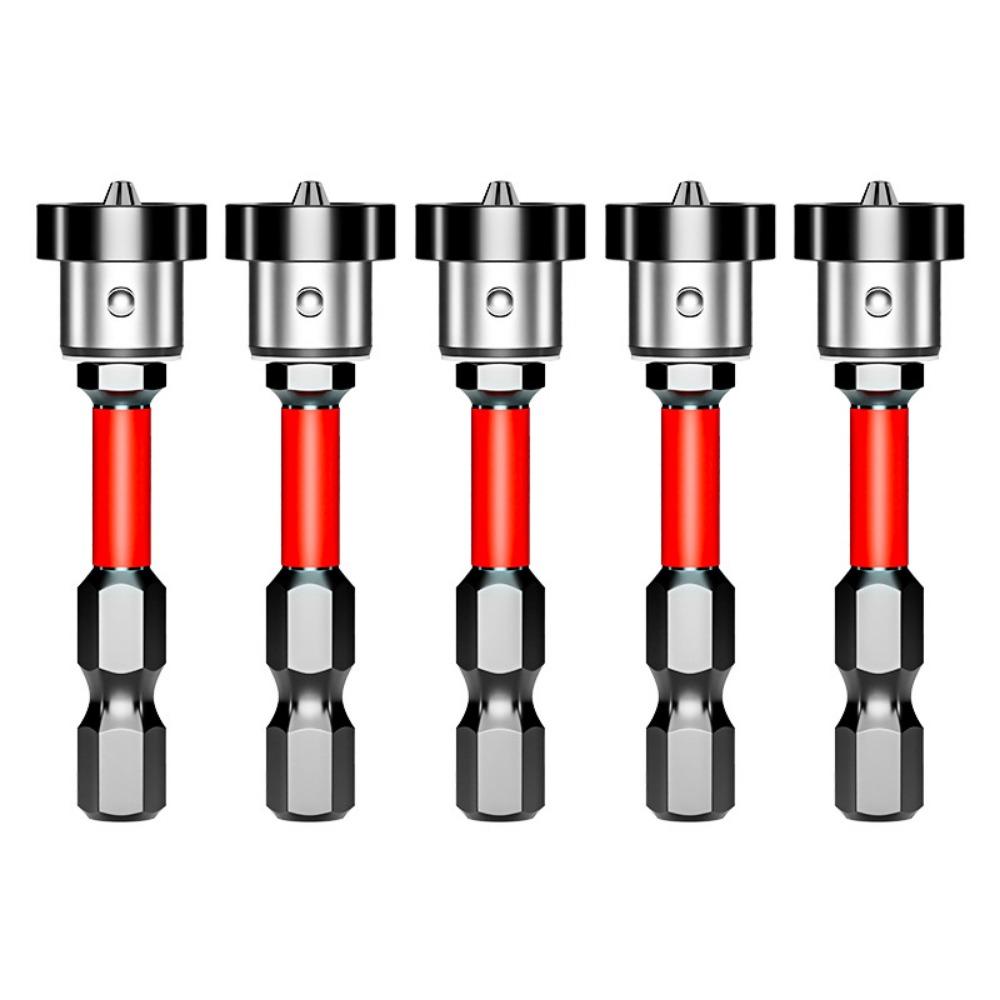 5pcs Anti-Slip Magnetic Screwdriver Bit Positioning Drill Bit Set  Electric Screwdriver