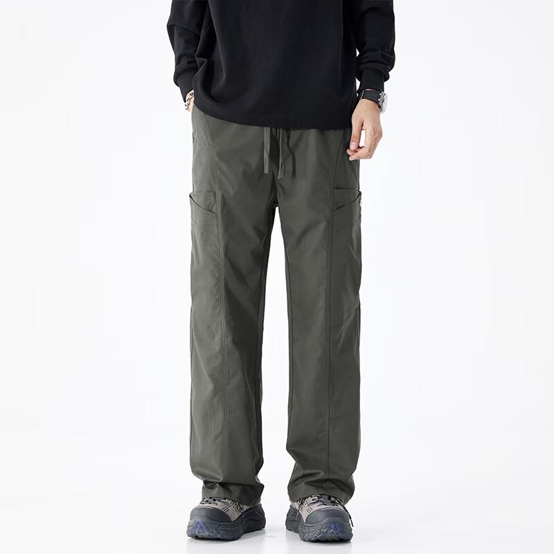 MEDE Men's American Style Straight-Leg Breathable Cargo Pants