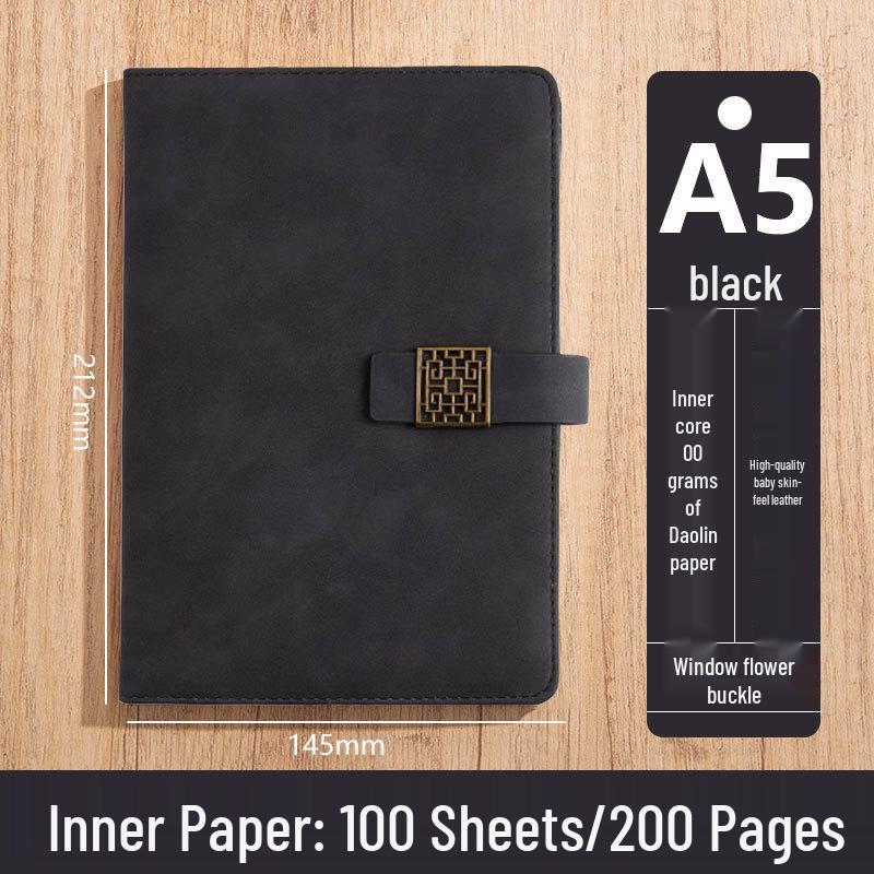 Custom Logo A5 High-End Office Notebook with Premium Cover and Inner Pages