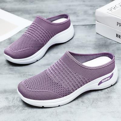 Comfortable and Fashionable Versatile Non-slip Shock-absorbing Arch Support Women's Sandals - Breathable Mesh Casual One-step Soft-soled Shoes