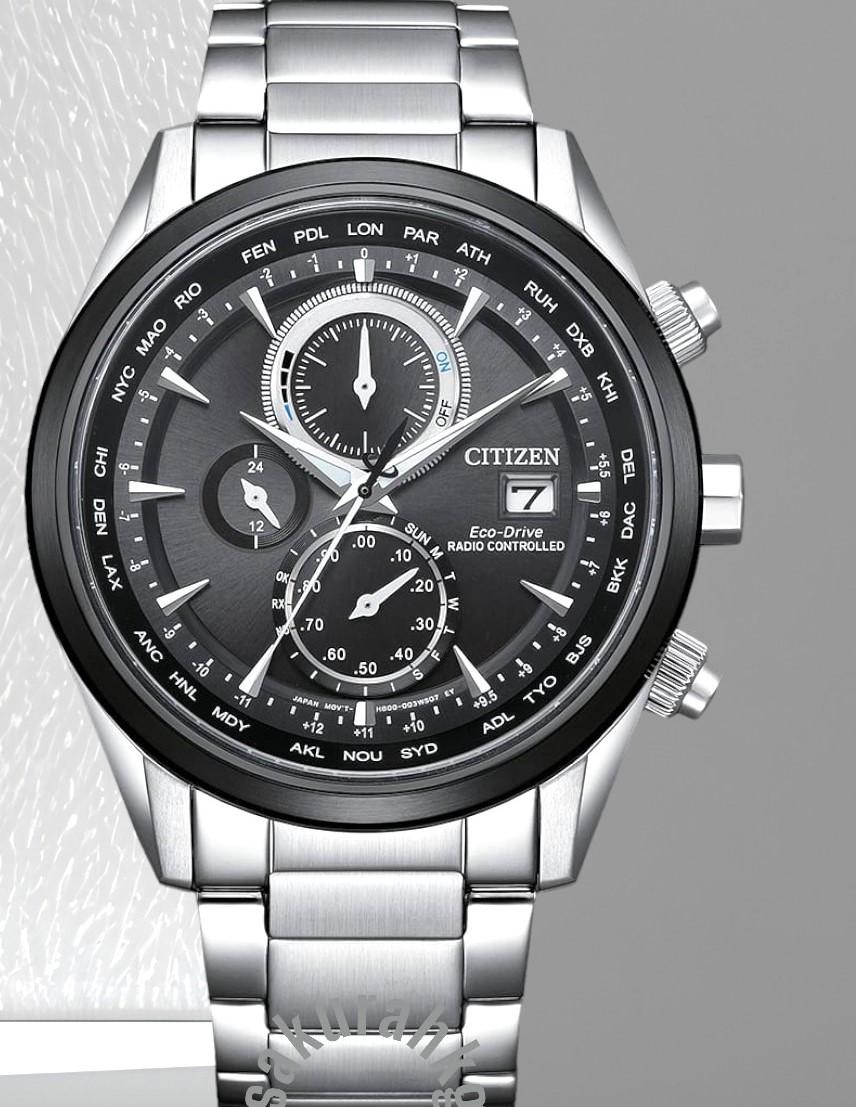 

Радиоуправляемые часы CITIZEN Perpetual с черным циферблатом AT8266-89E