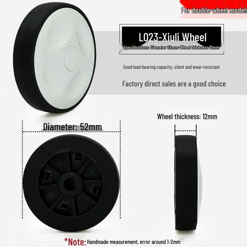 Universal Wheel Replacement for Luggage Suitcase: Leather Caster Rubber Roller Rim Repair Accessories