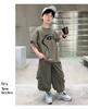 Boys' Summer Set 2026 New Children's Summer Dress, Medium and Large Children's Handsome and Fashionable Short sleeved Pants, Boys' Clothes Trendy