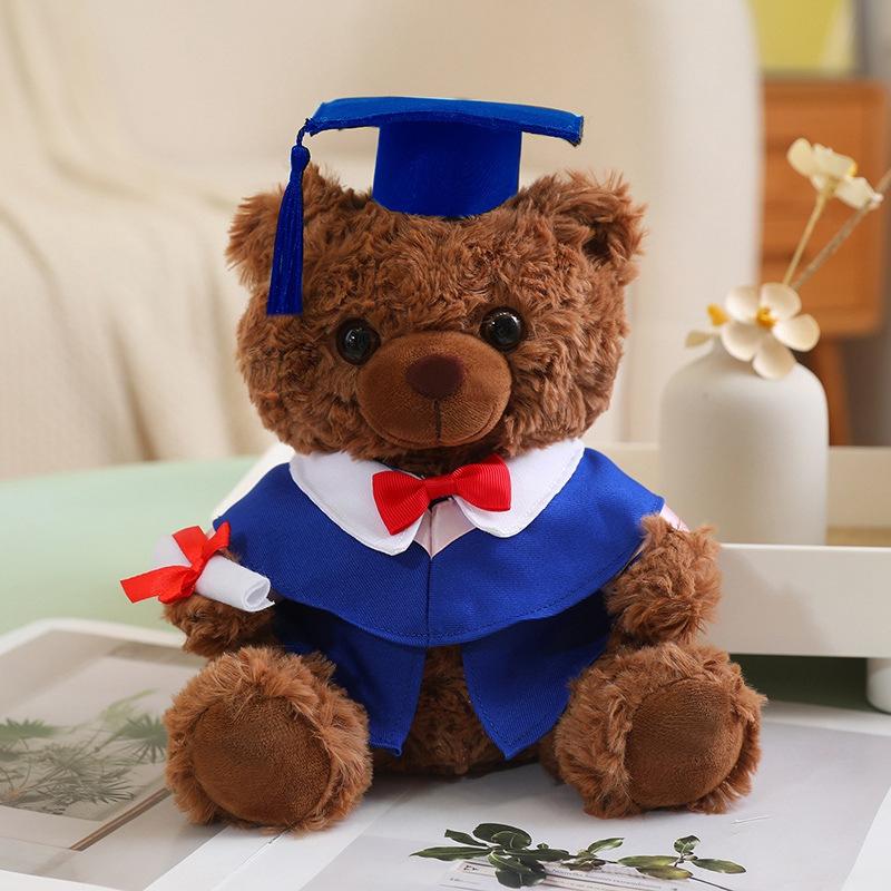 

Doctor s Clothing Teddy Bear Doll Plush Toy Bachelor s Bear Doll Ragdoll Girls Graduation Season Gift 25cm（0.14kg）