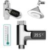 Water Thermometer LED Display Bathing Temperature Meter Shower Water Temperature Monitor 5-85℃ Flow Self-powered Bathroom Tools