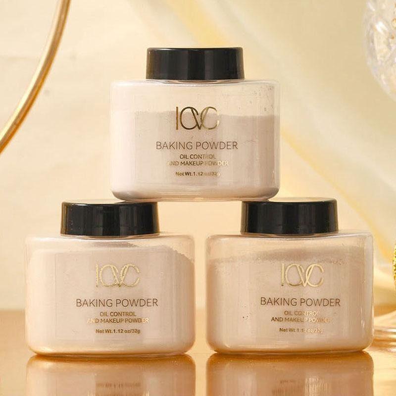 Polvos fijadores mate Base de maquillaje sedosa que controla la grasa, absorbe la grasa y absorbe el agua para ocultar los poros y fijar el maquillaje.