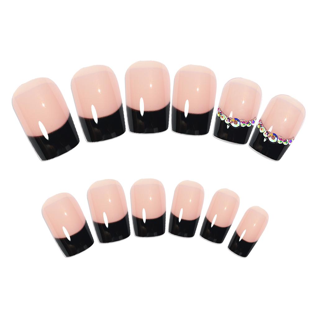 Wearing Nails Finished Fake Nail French Nail Art Simple Style Nail Patch