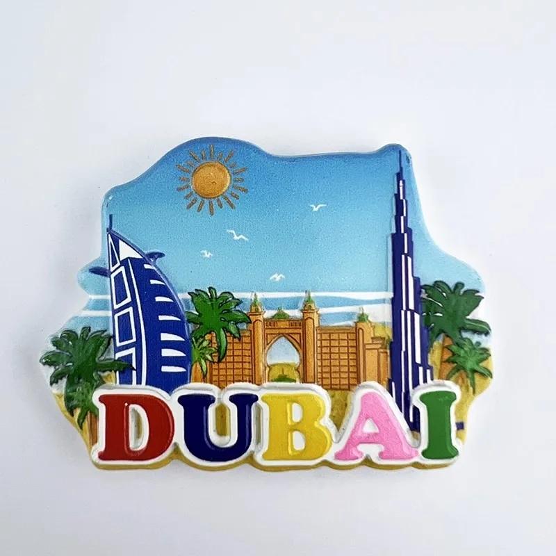 Dubai Fridge Magnets Burj Al Arab Travelling Souvenirs Fridge Magnetic Stickers Home Decoration Birhtday Wedding Gifts