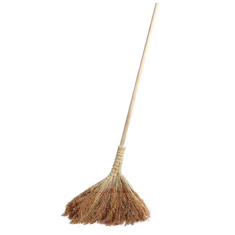 Wooden Handle Sorghum Broom - Long Style (5-Pack)