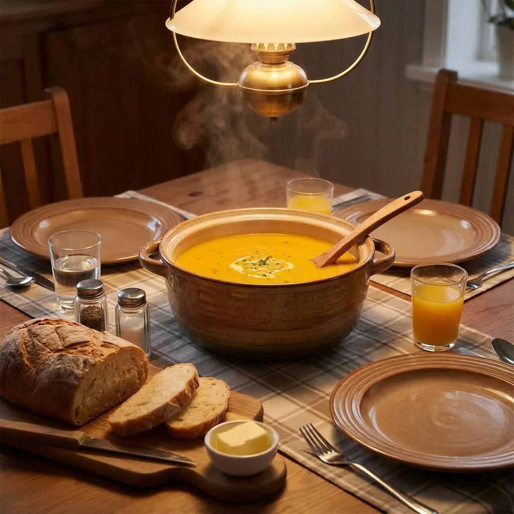 2L POT, HEAT-RESISTANT DISH WITH LID, BREAD 23 Cm, CERAMIC VASE