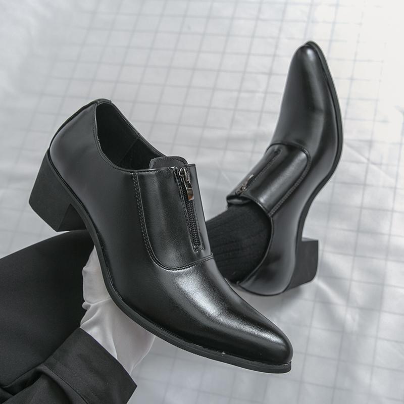 Luxury Trend Designer New Pointed Toe Black Brown Casual Shoes For Men Slip On Loafter Formal Wedding Dress Homecoming