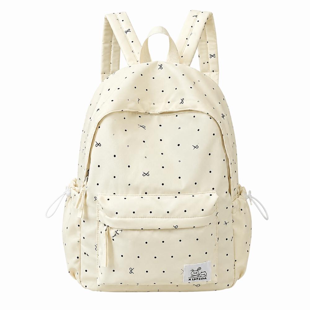 Casual Polka Dot Backpack Lightweight Large Capacity School Bag Cute Students Daypack  Gift