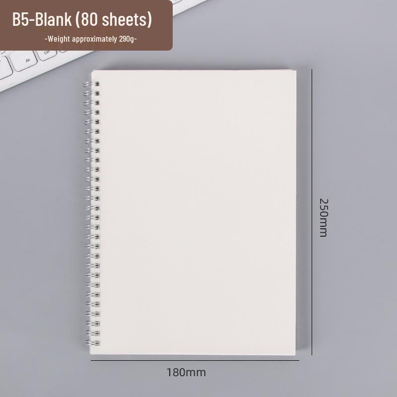 

Креативный матовый блокнот на спирали: Толстый блокнот формата A5/B5 с сеткой и разлинованными страницами