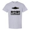 UFO I Want To Believe Vintage Alien Sci Fi Flying Saucer Graphic Art T Shirt