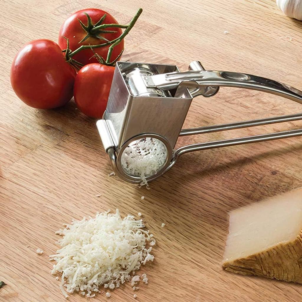 Cheese Grater, Stainless Steel Rotary Cheese Graters Shredder Handheld, Kitchen Grater for Cheese Ginger Vegetables