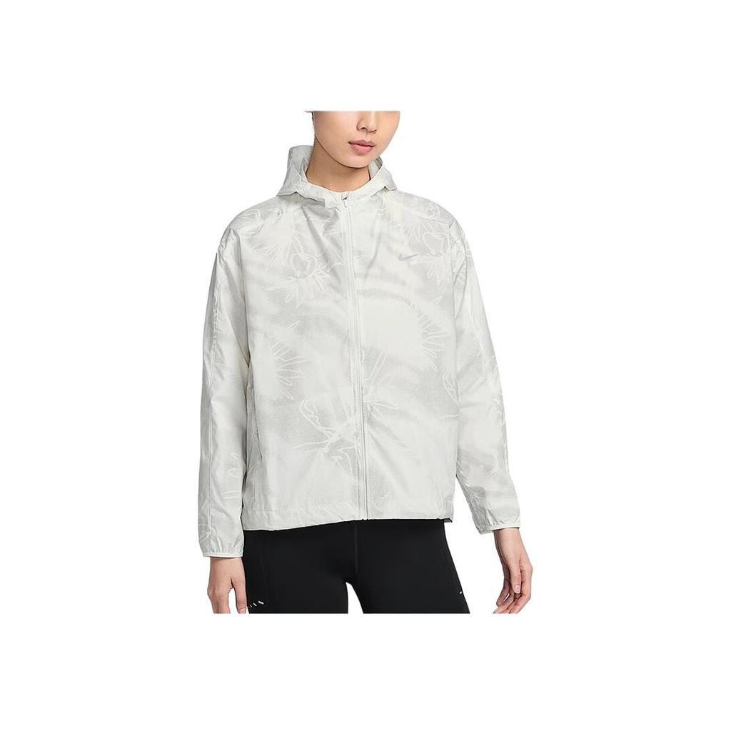 Nike Running Division Hooded All-Over Print Versatile Long Sleeve Jacket Women Jacket Sail HJ2194133
