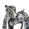 Double Horse Head Figurine Chinese Year Decoration Artwork Collection Creative Desktop Ornament