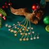 Christmas Imitation Pearl Colorful Rhinestone Snowflake Earrings Necklace for Women Exquisite Flower Jewelry Set New Year Gifts