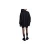Nike Brand Logo Pattern Polo Collar Long Sleeve Sweatshirt for Women in Black