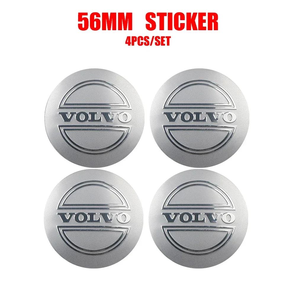

For Volvo Rdesign AWD C30 C70 S40 S60 S70 S80 S90 V40 V50 V60 V70 4pcs 56/60mm Car Wheel Center Cover Stickers Hub Caps Sticker For Volvo