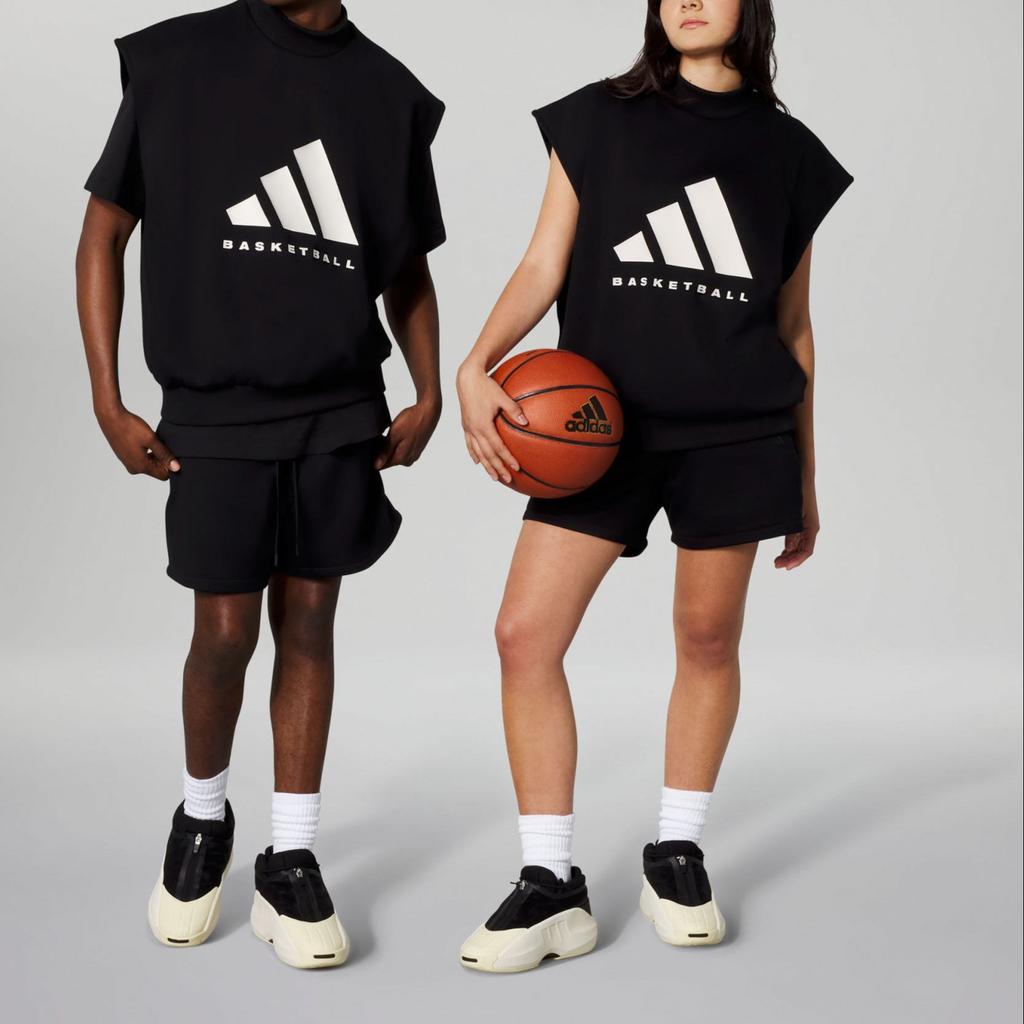 Adidas Chapter 03 Sleeveless High-Neck Sweatshirt with Logo Print Unisex Tops Black IN4247