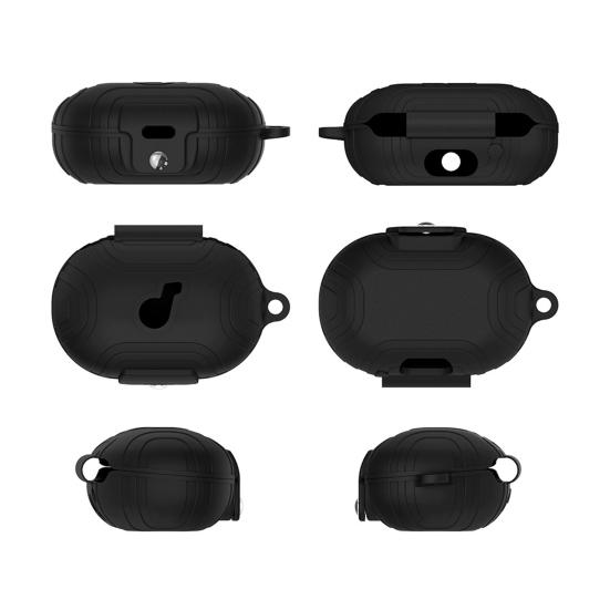 Funda protectora Funda de silicona a prueba de golpes con gancho Impermeable Resistente a la suciedad Almacenamiento conveniente Estuche para auriculares inalámbricos para Anker Soundcore Space A40