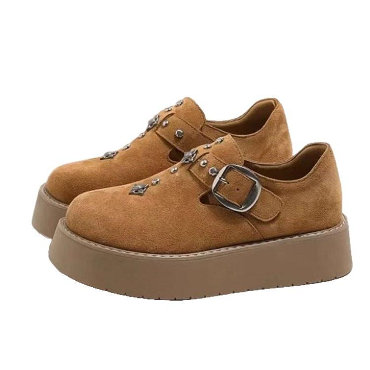 Thick-soled muffin design Birkenstocks new autumn casual single shoes