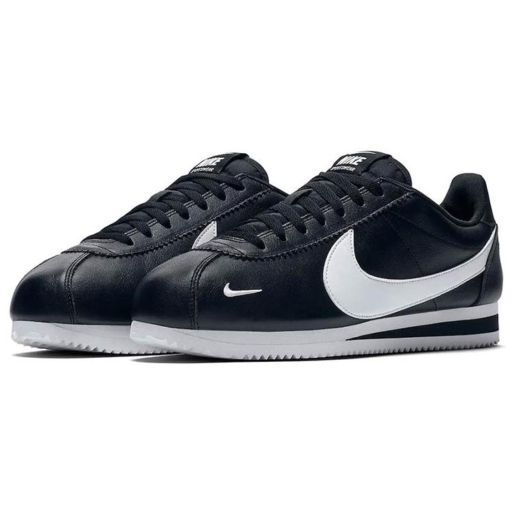 Nike Cortez Classica Mini Swoosh Nero Bianco 807480-004