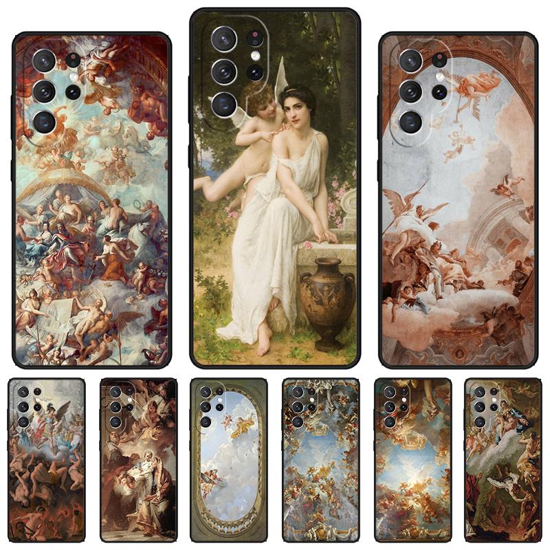 Renaissance Art Painting Phone Case For Samsung Galaxy S24 S25 S23 S22 Ultra Note 10 20 Plus S20 S21 FE Cover