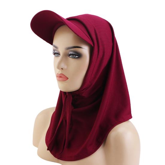 2 Pcs/Set Adjustable Fit Sun Hat with Built-In Drawstring Shawl Extended Brim Full