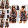 Stylish Women's Backless Jumpsuit With Pockets And Floral Design For Effortless Fashion