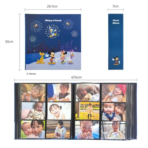 Nakabayashi Disney Character Album, Large Size, Holds 720 Photos, Large Capacity, IT-DY6L-720-02, Winnie the Pooh