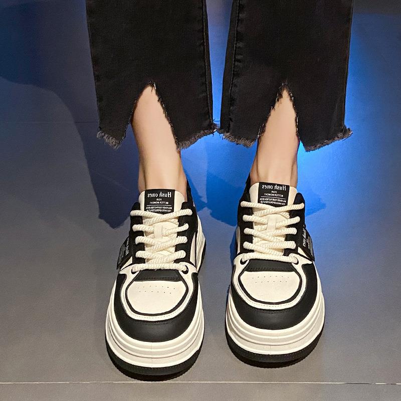 22 autumn and winter new thick-soled heightening muffin board shoes casual small running sports 35 чёрный