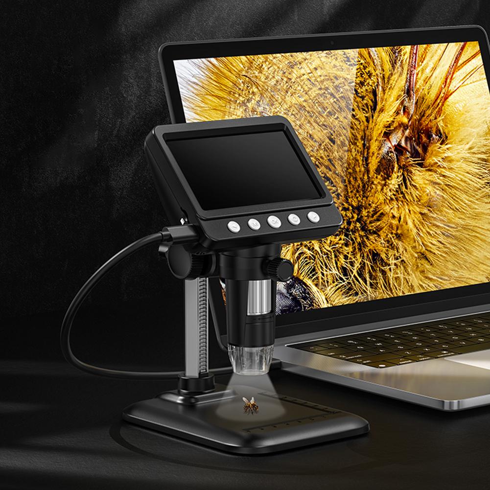 4.3 Inch Soldering Microscope Digital Microscope 1080P 1000X Electronic Magnifier Microscope for Circuit Board Repair Soldering