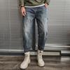 Herren Trendige Arbeitskleidung Jeans: 2025 Herbst/Winter Gerade Locker Splicing Lässig Slim-Fit Hose