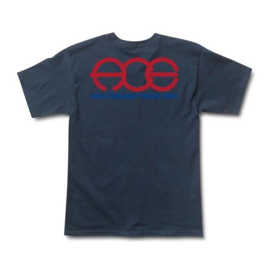 Ace Trucks ROUND POCKET LOGO Skateboard T Shirt NAVY XL