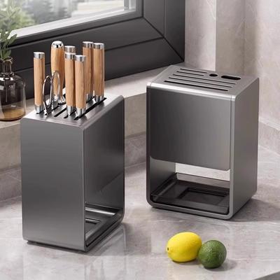 Kitchen Knife Holder Multi-functional Chopsticks Holder Wall-mounted Perforation-free Household Tool Holder Dish Rack