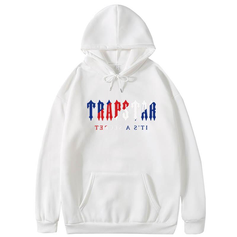 Cross-border Trapstar Alphabet Casual Street Youth Cotton Red and Black Printed Fleece Sweatshirt Sweatpants