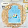 1200ml Cute Embroidered Hot Water Bottle with Plush Insertable Hand Warmer for Winter
