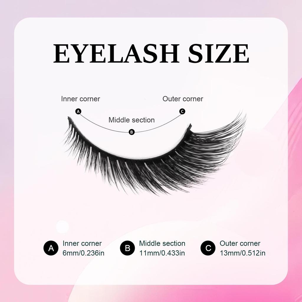 New 3D Cat Eye False Eyelashes - Super Natural Look