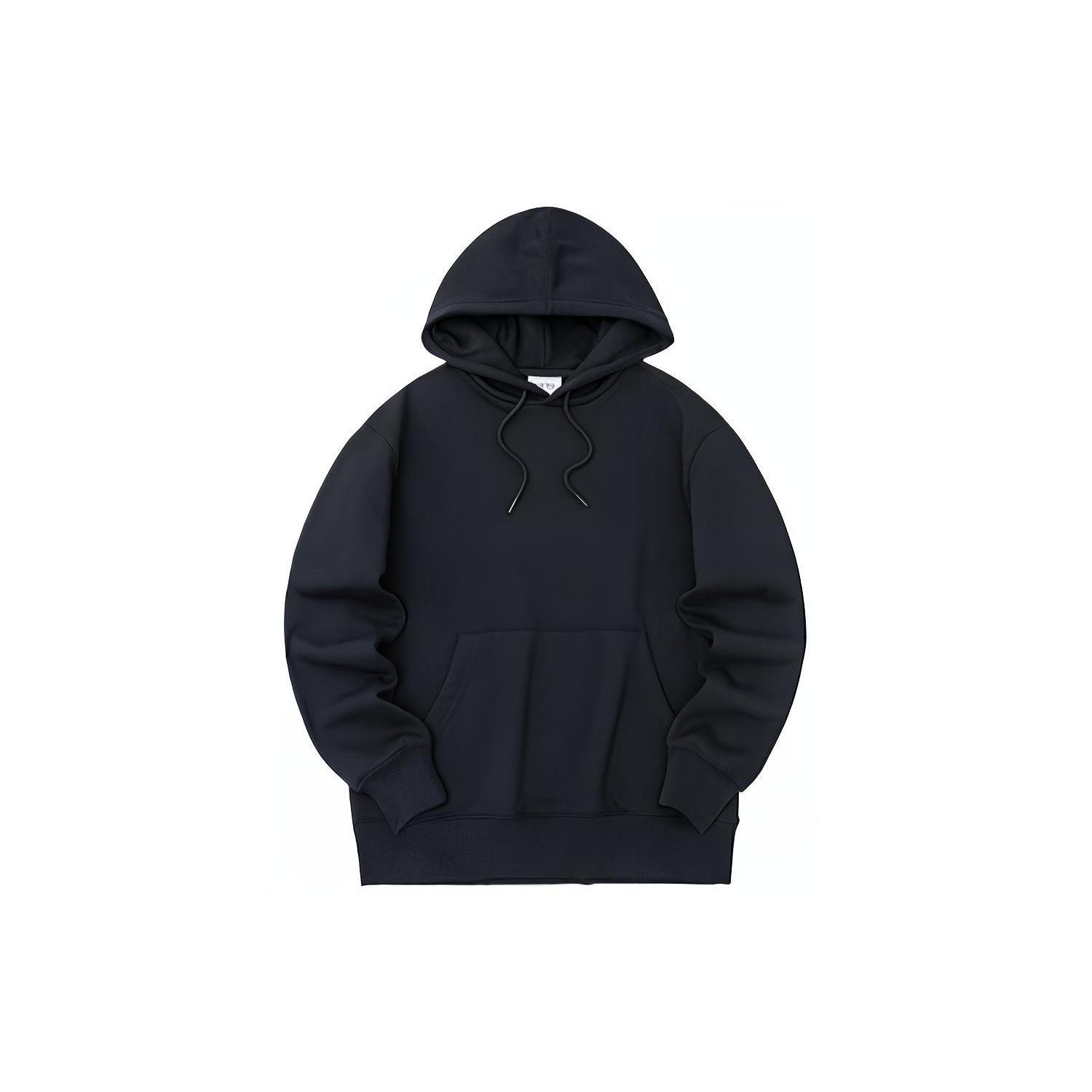 ANTA Sweatshirts Unisex Black Hooded Moderate Regular 172238713-3 L